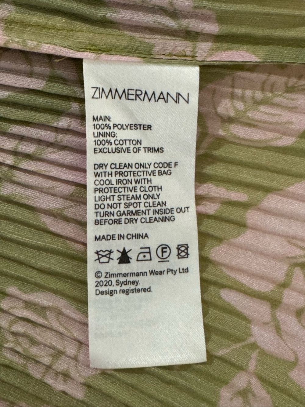 Zimmermann Olive Green Dress with Pink Floral Print - Picture 5 of 8